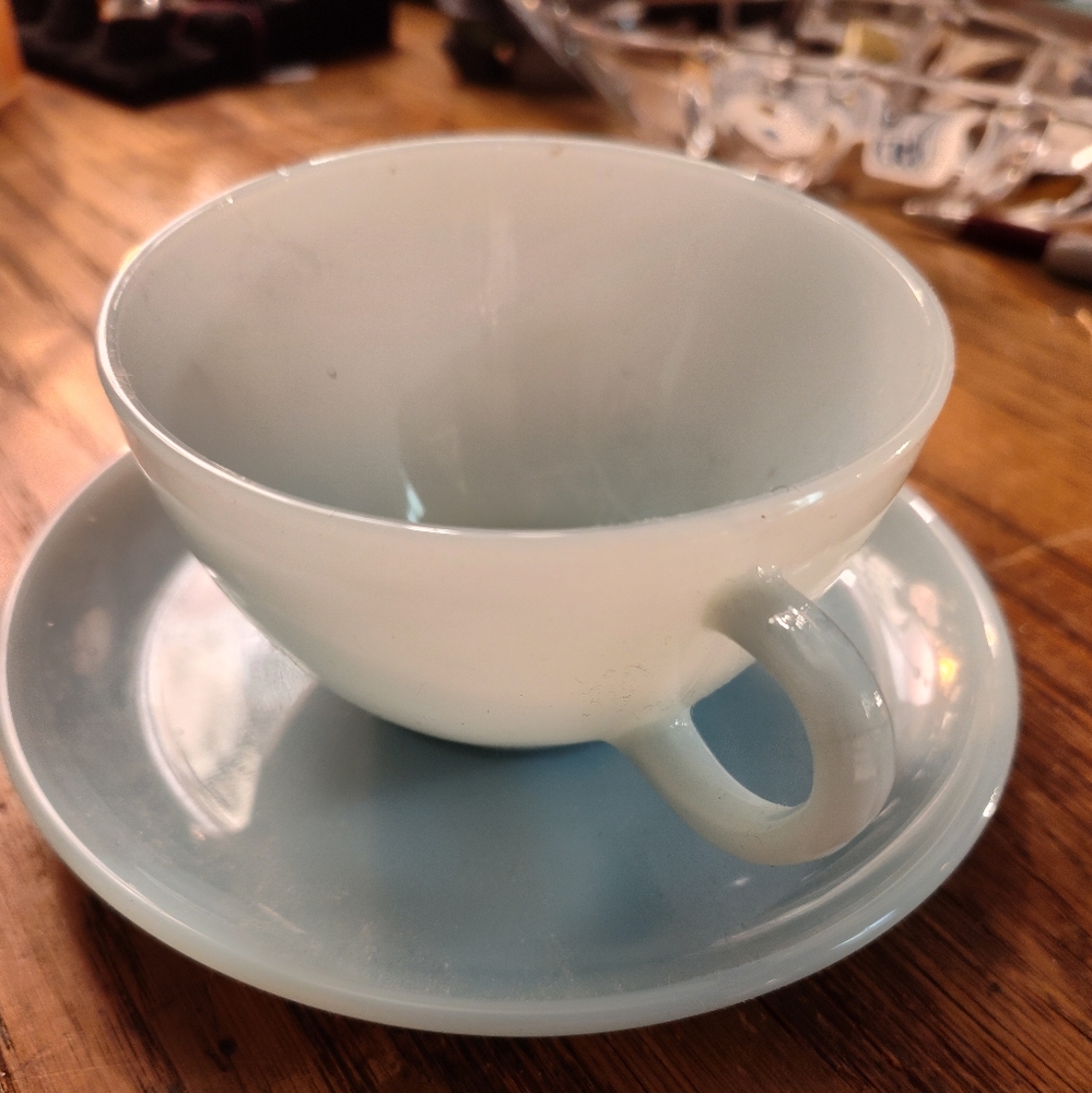 Fire King azurite cup and saucer vintage 1950s